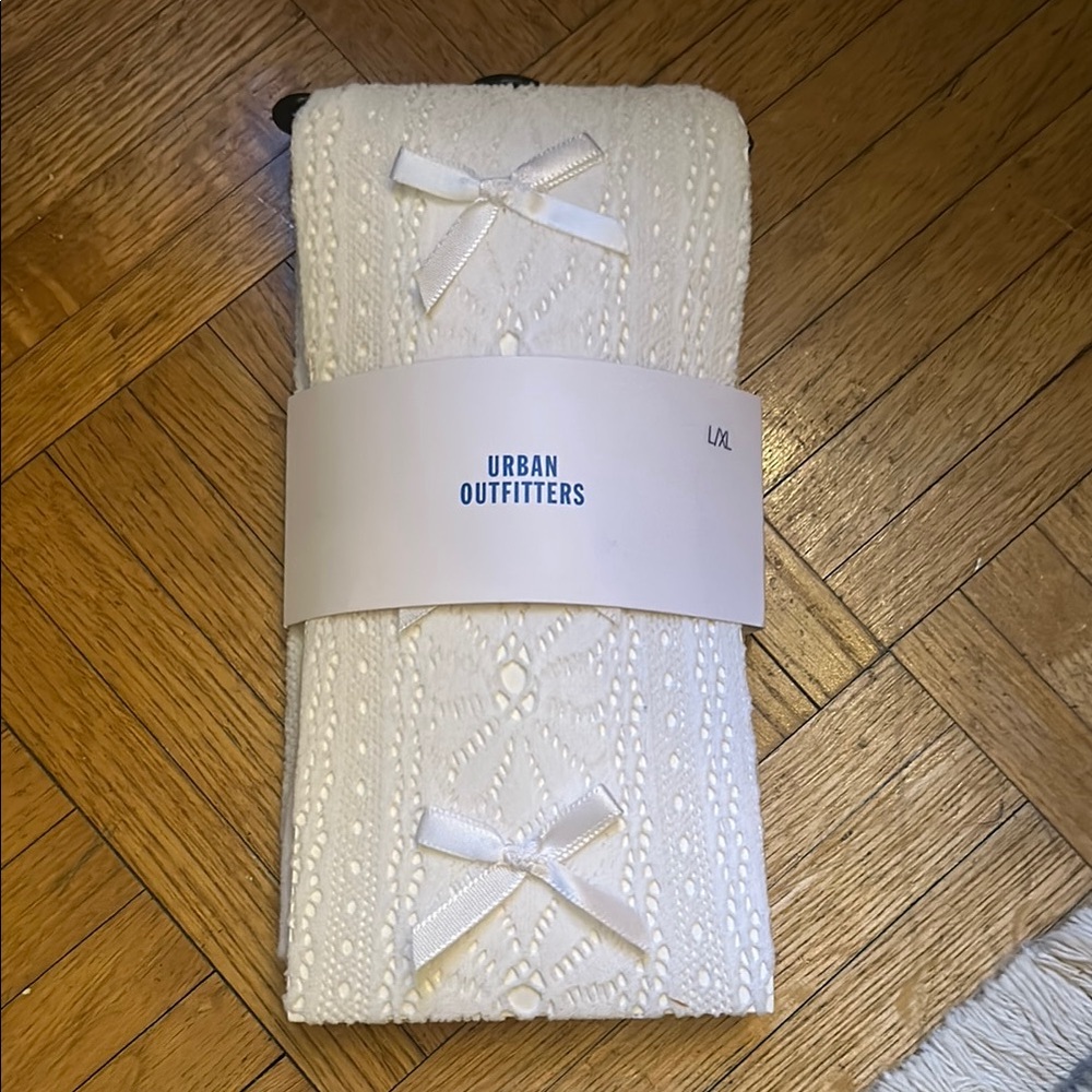 Urban Outfitters White Lace Tights